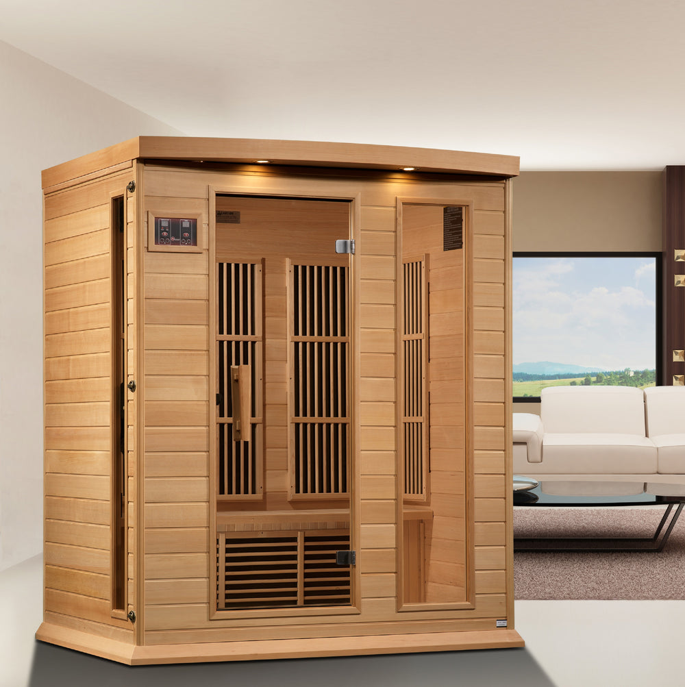 Maxxus 3 Person Near Zero EMF FAR IR Sauna (MX-K306-01-ZF HEM