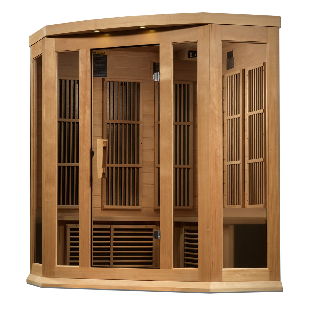 Maxxus 3 Person Corner Near Zero EMF FAR IR Sauna (MX-K356-01-ZF
