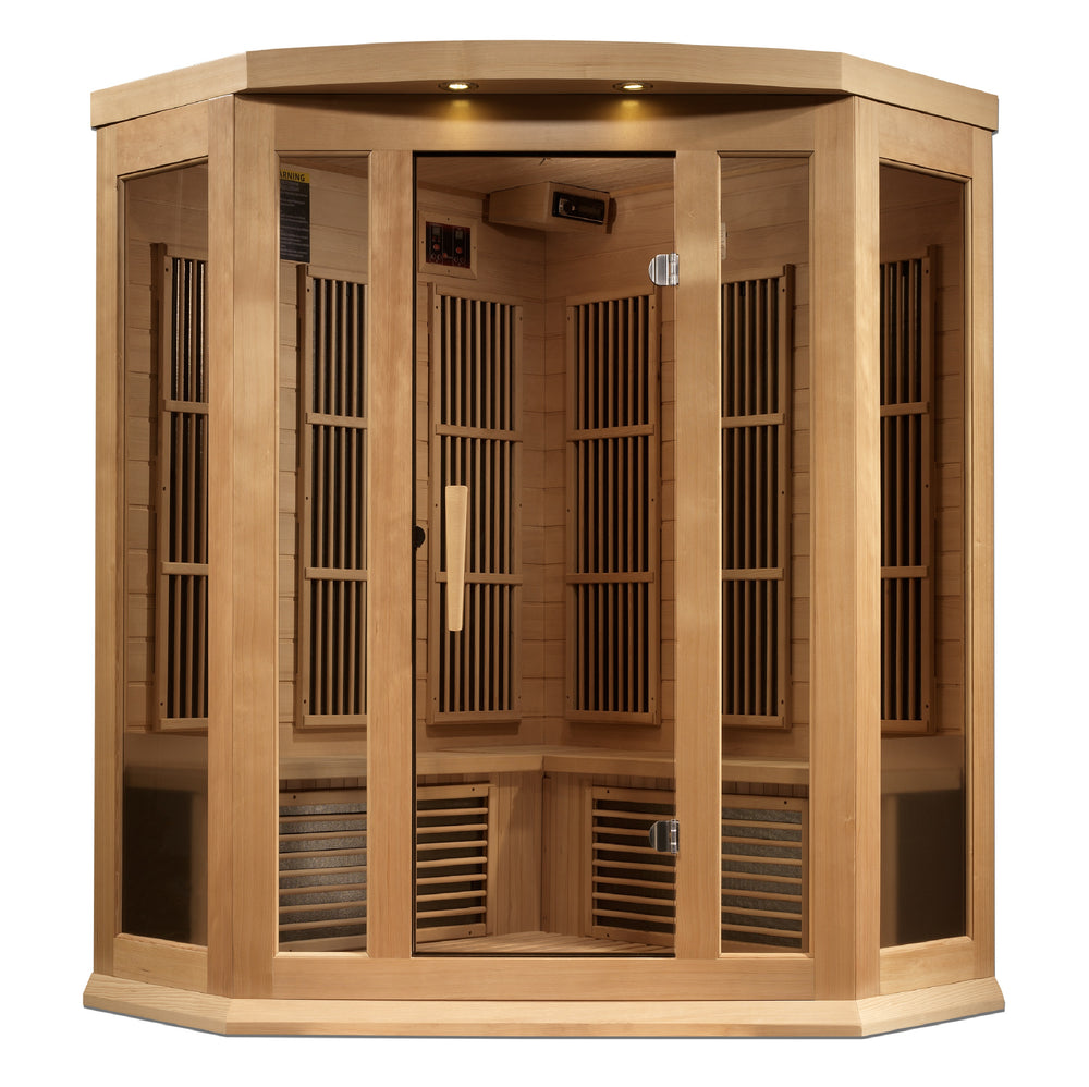 Maxxus 3 Person Corner Low EMF FAR IR Sauna (MX-K356-01) – Dynamic